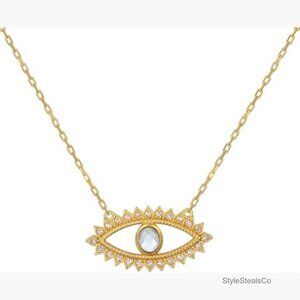 18K Gold Plated Dainty Charm Necklace, Spiritual Pendant, Adjustable Chain